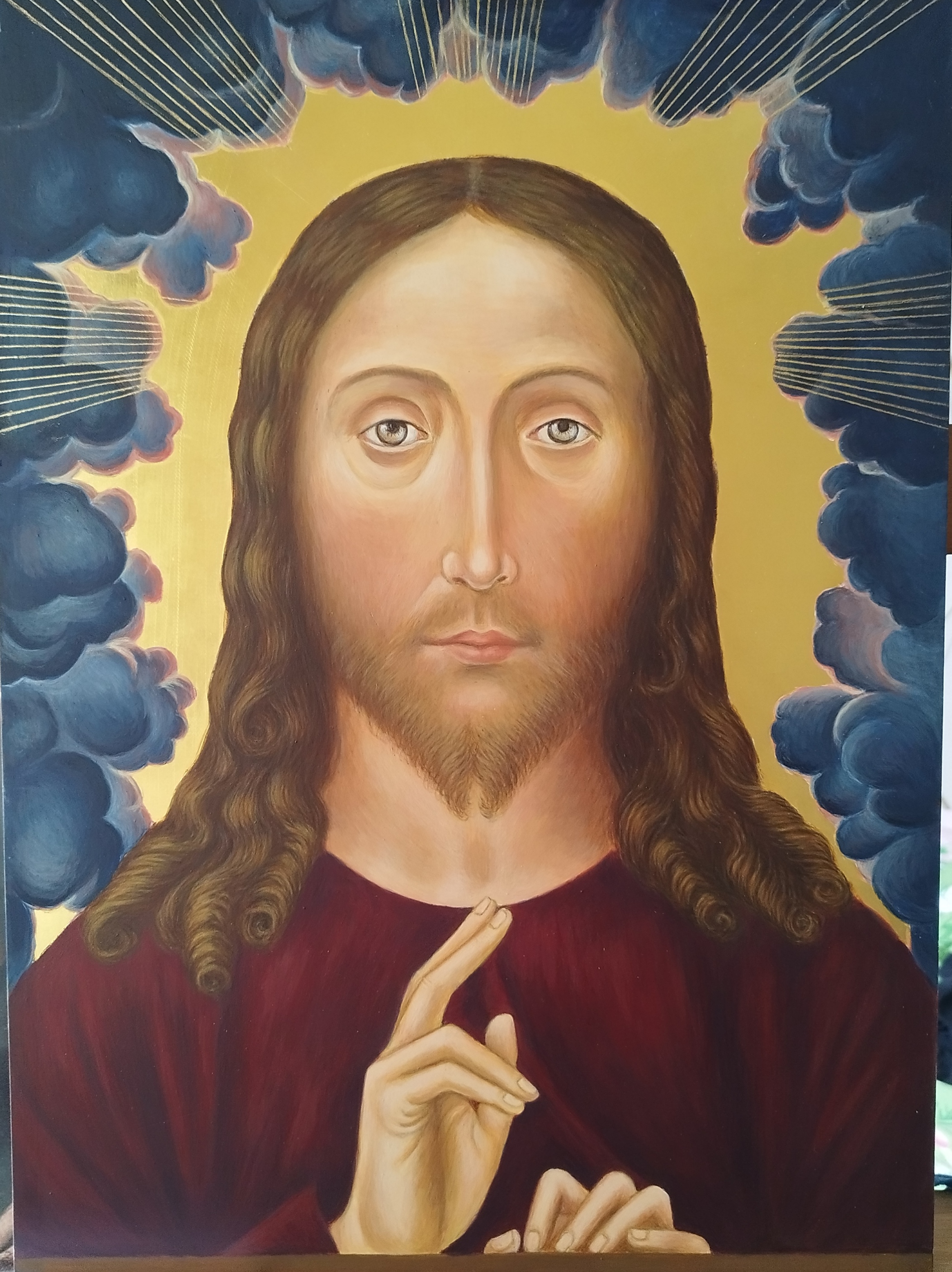 Chrystus Błogosławiący  wg Memlinga